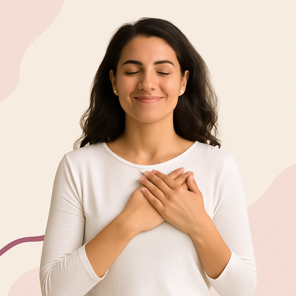 ابتسامة هادئة مع لمسة رومانسية